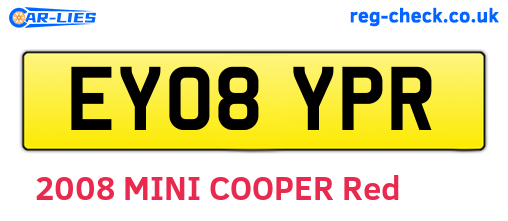 EY08YPR are the vehicle registration plates.