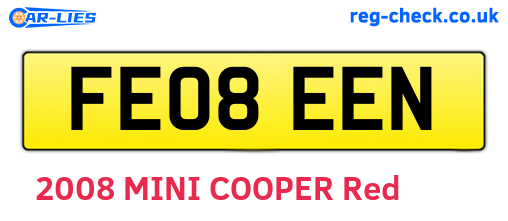 FE08EEN are the vehicle registration plates.
