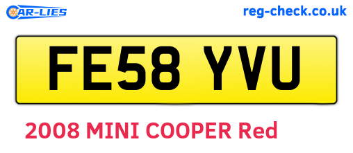 FE58YVU are the vehicle registration plates.