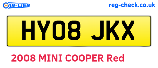 HY08JKX are the vehicle registration plates.