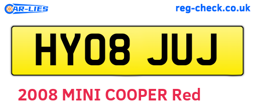 HY08JUJ are the vehicle registration plates.