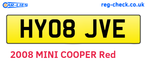 HY08JVE are the vehicle registration plates.