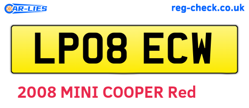 LP08ECW are the vehicle registration plates.