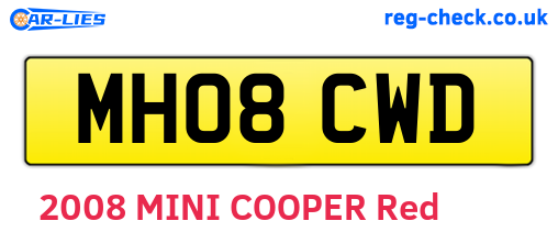 MH08CWD are the vehicle registration plates.