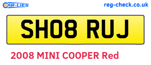SH08RUJ are the vehicle registration plates.