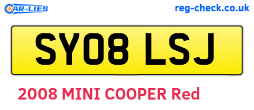 SY08LSJ are the vehicle registration plates.