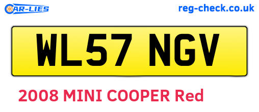 WL57NGV are the vehicle registration plates.