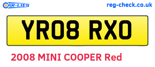 YR08RXO are the vehicle registration plates.