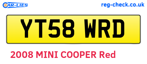YT58WRD are the vehicle registration plates.