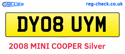 DY08UYM are the vehicle registration plates.