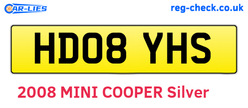 HD08YHS are the vehicle registration plates.