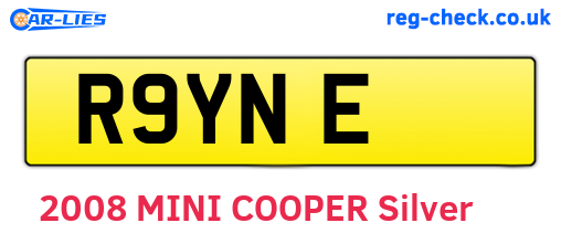 R9YNE are the vehicle registration plates.
