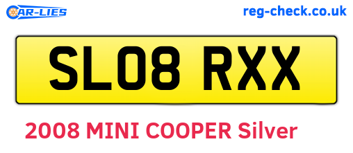SL08RXX are the vehicle registration plates.