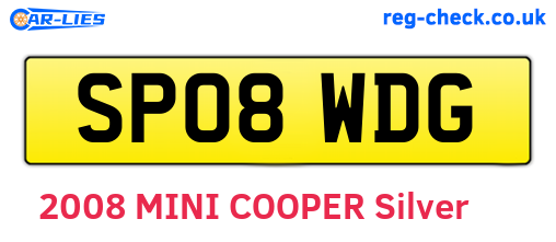 SP08WDG are the vehicle registration plates.