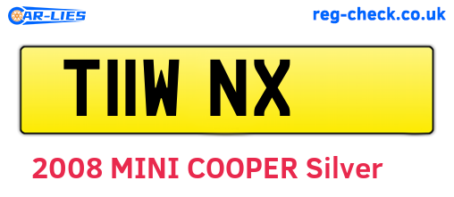 T11WNX are the vehicle registration plates.
