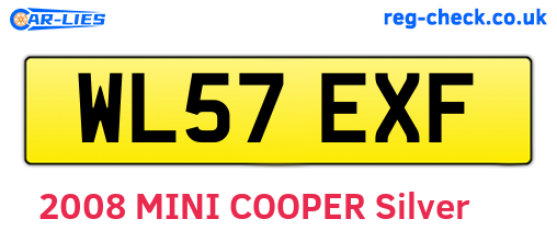 WL57EXF are the vehicle registration plates.