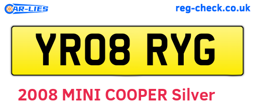 YR08RYG are the vehicle registration plates.