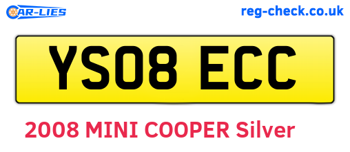 YS08ECC are the vehicle registration plates.