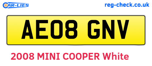 AE08GNV are the vehicle registration plates.