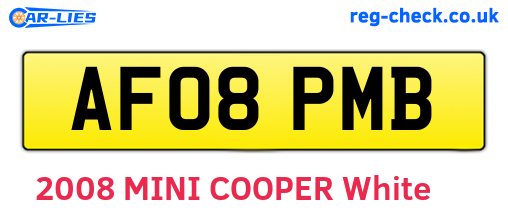 AF08PMB are the vehicle registration plates.