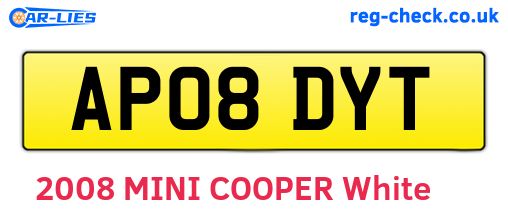 AP08DYT are the vehicle registration plates.