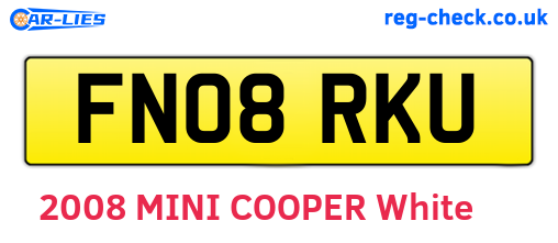 FN08RKU are the vehicle registration plates.