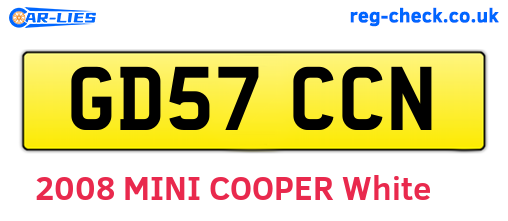 GD57CCN are the vehicle registration plates.