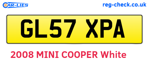 GL57XPA are the vehicle registration plates.