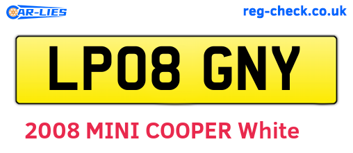 LP08GNY are the vehicle registration plates.
