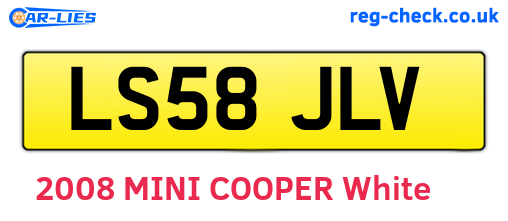 LS58JLV are the vehicle registration plates.
