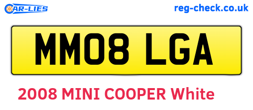 MM08LGA are the vehicle registration plates.