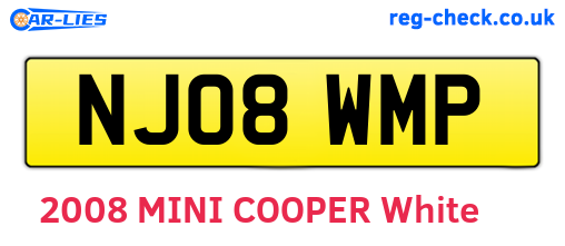 NJ08WMP are the vehicle registration plates.