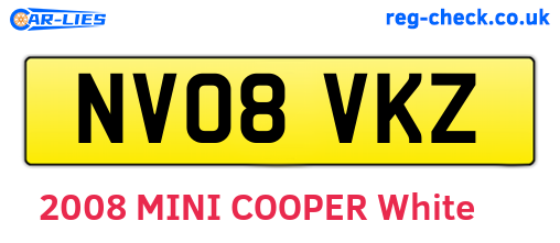 NV08VKZ are the vehicle registration plates.