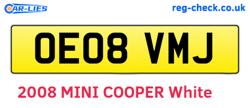 OE08VMJ are the vehicle registration plates.