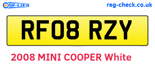 RF08RZY are the vehicle registration plates.