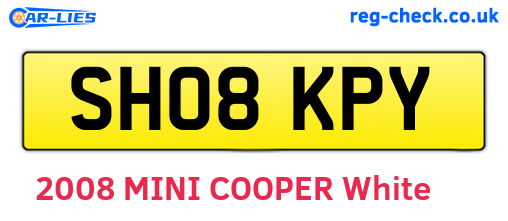 SH08KPY are the vehicle registration plates.