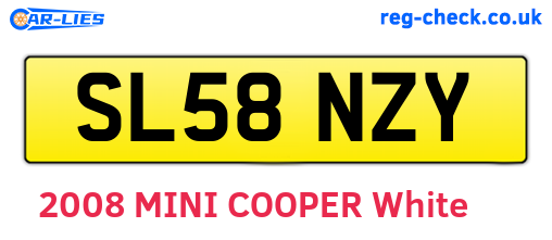 SL58NZY are the vehicle registration plates.