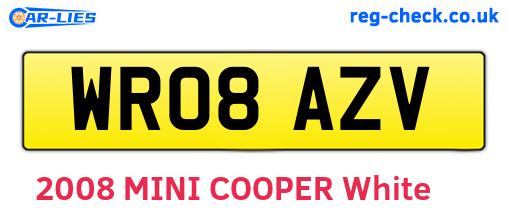 WR08AZV are the vehicle registration plates.