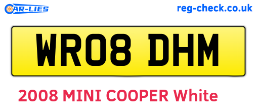 WR08DHM are the vehicle registration plates.