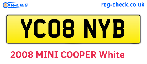 YC08NYB are the vehicle registration plates.