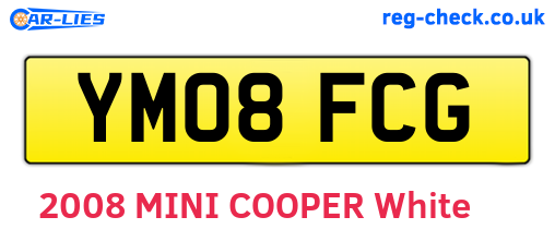 YM08FCG are the vehicle registration plates.