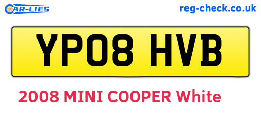 YP08HVB are the vehicle registration plates.