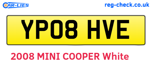 YP08HVE are the vehicle registration plates.