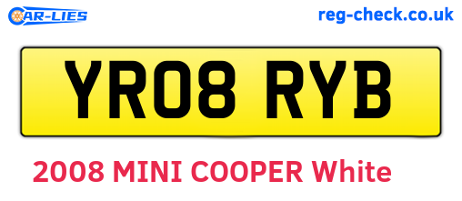 YR08RYB are the vehicle registration plates.