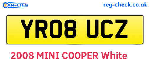 YR08UCZ are the vehicle registration plates.