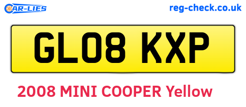 GL08KXP are the vehicle registration plates.