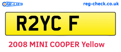 R2YCF are the vehicle registration plates.