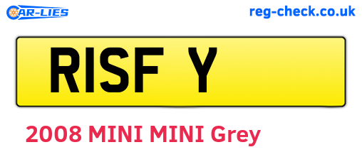 R1SFY are the vehicle registration plates.