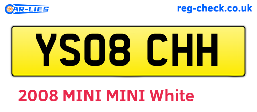 YS08CHH are the vehicle registration plates.