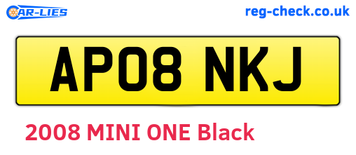AP08NKJ are the vehicle registration plates.